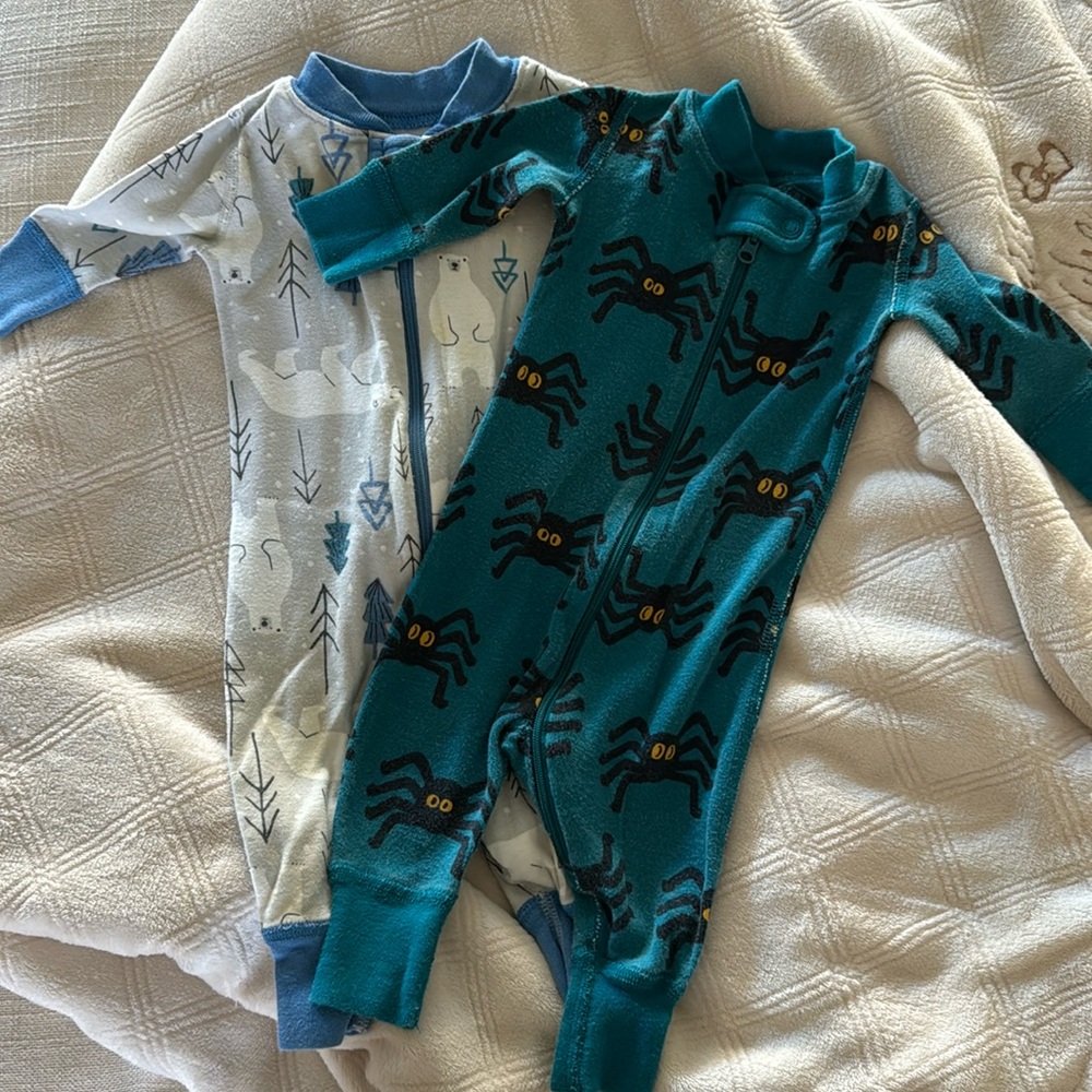 Hanna Andersson Baby Zip Sleeper 2pc Lot